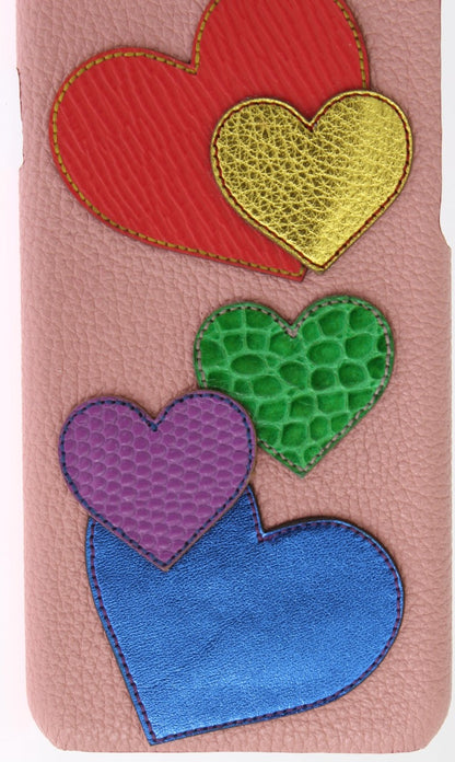 Funda de teléfono Dolce & Gabbana de piel rosa con corazón