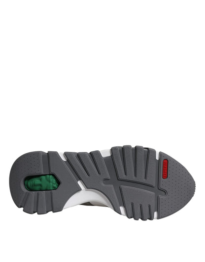 Zapatillas Versace Squalo de cuero gris, neopreno y suela gruesa bajas