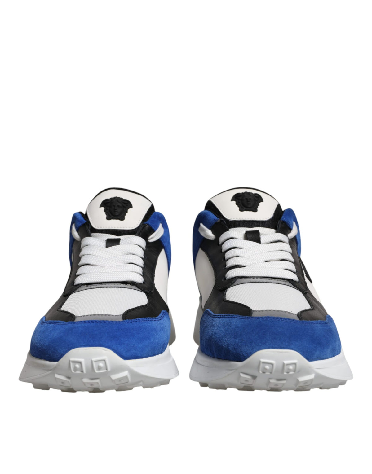 Versace Medusa Low-Top Multicolor Check Canvas Sneakers