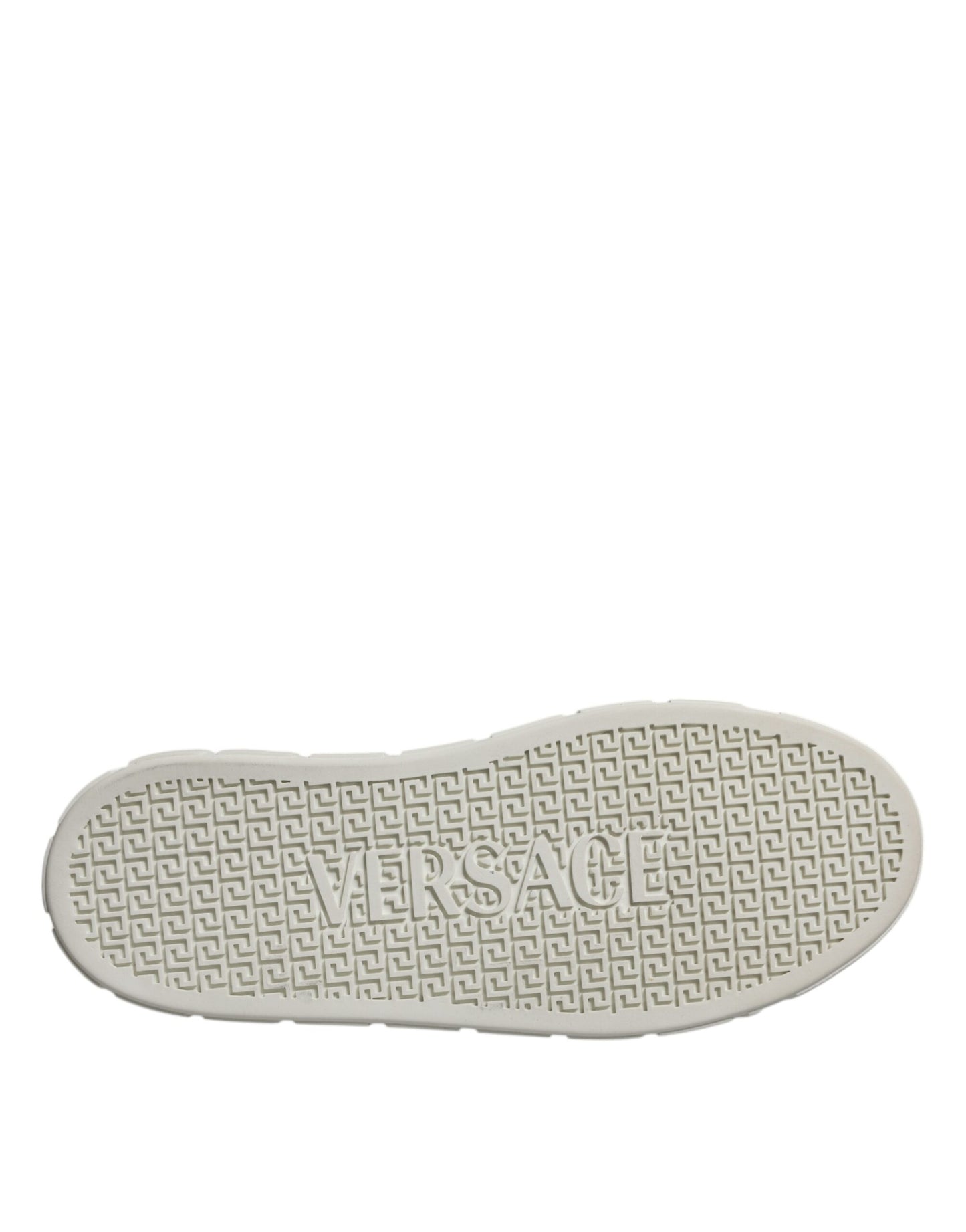 Zapatillas bajas de hombre Versace de TPU con estampado Greca en blanco y marrón
