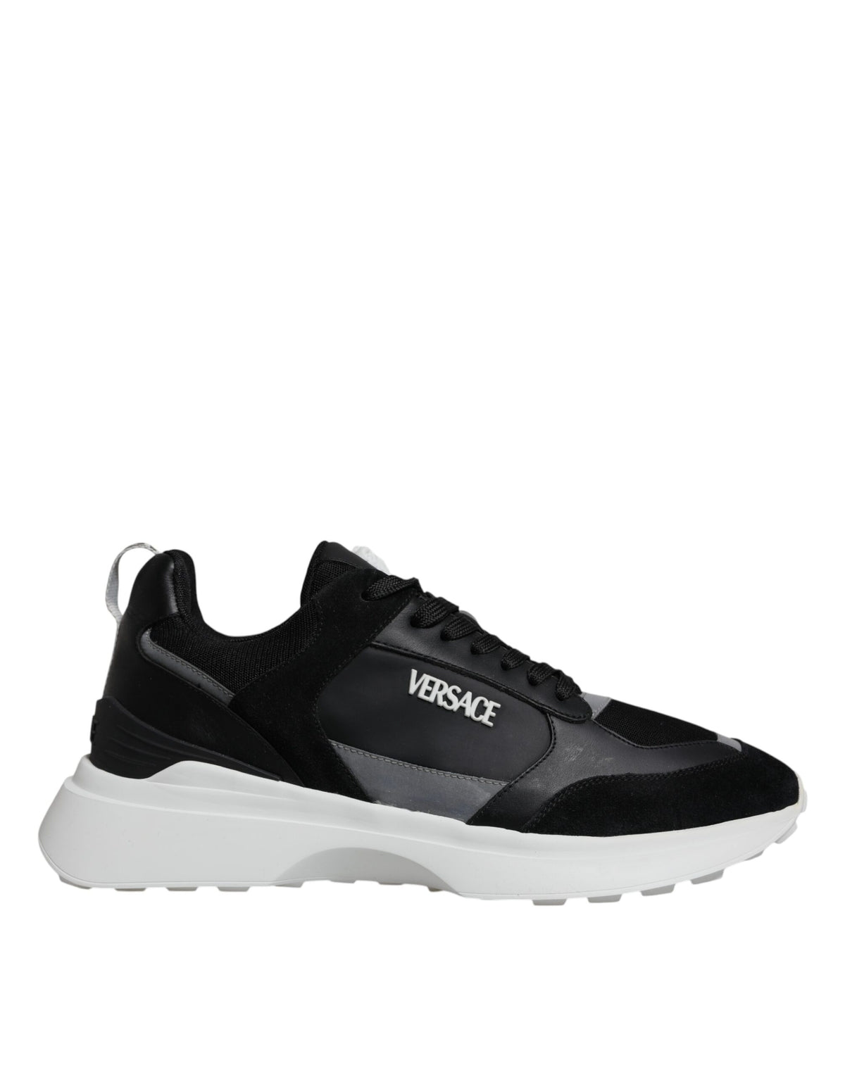 Versace Black Low-Top Canvas Medusa Detail Sneakers