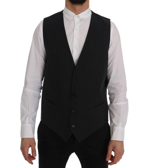 Chaleco Dolce & Gabbana gris a rayas de algodón STAFF