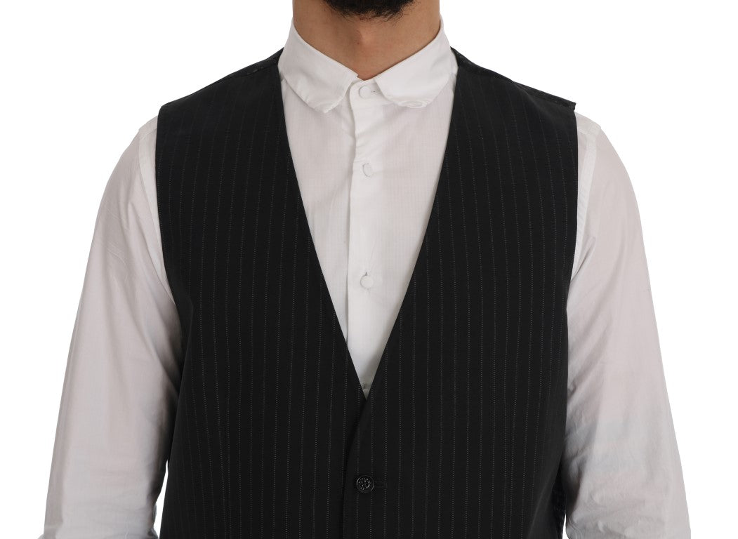 Chaleco Dolce & Gabbana gris a rayas de algodón STAFF