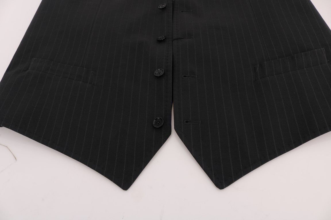 Chaleco Dolce & Gabbana gris a rayas de algodón STAFF