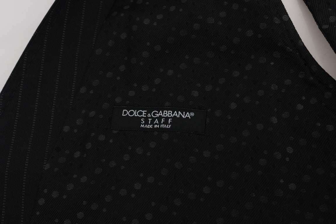 Chaleco Dolce & Gabbana gris a rayas de algodón STAFF