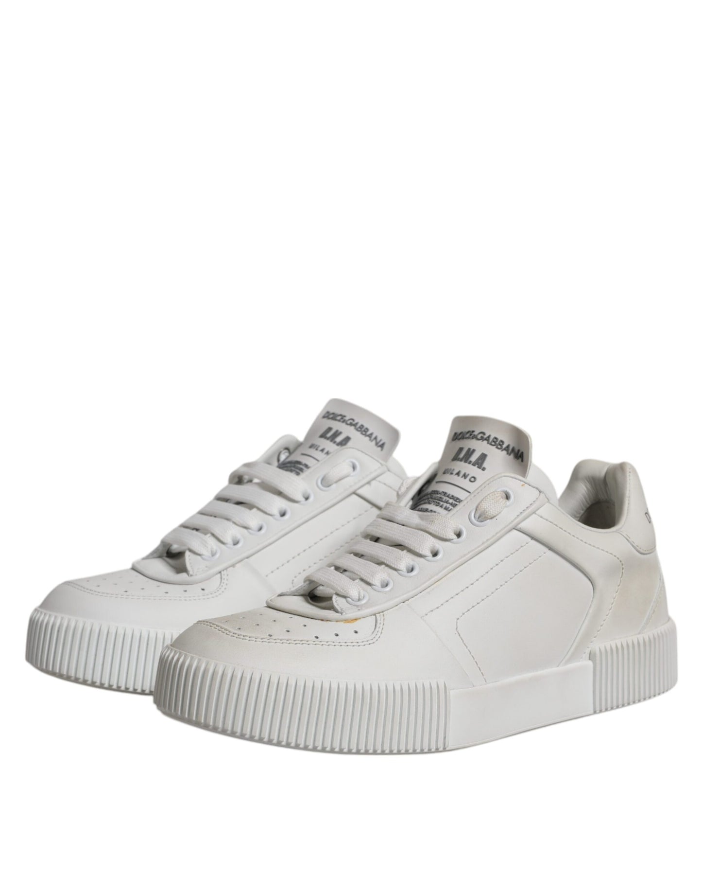 Zapatillas Dolce & Gabbana Miami Bajas de Cuero Blancas