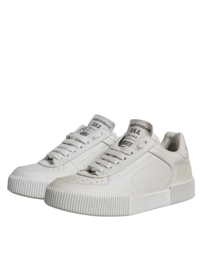 Zapatillas Dolce & Gabbana Miami Bajas de Cuero Blancas