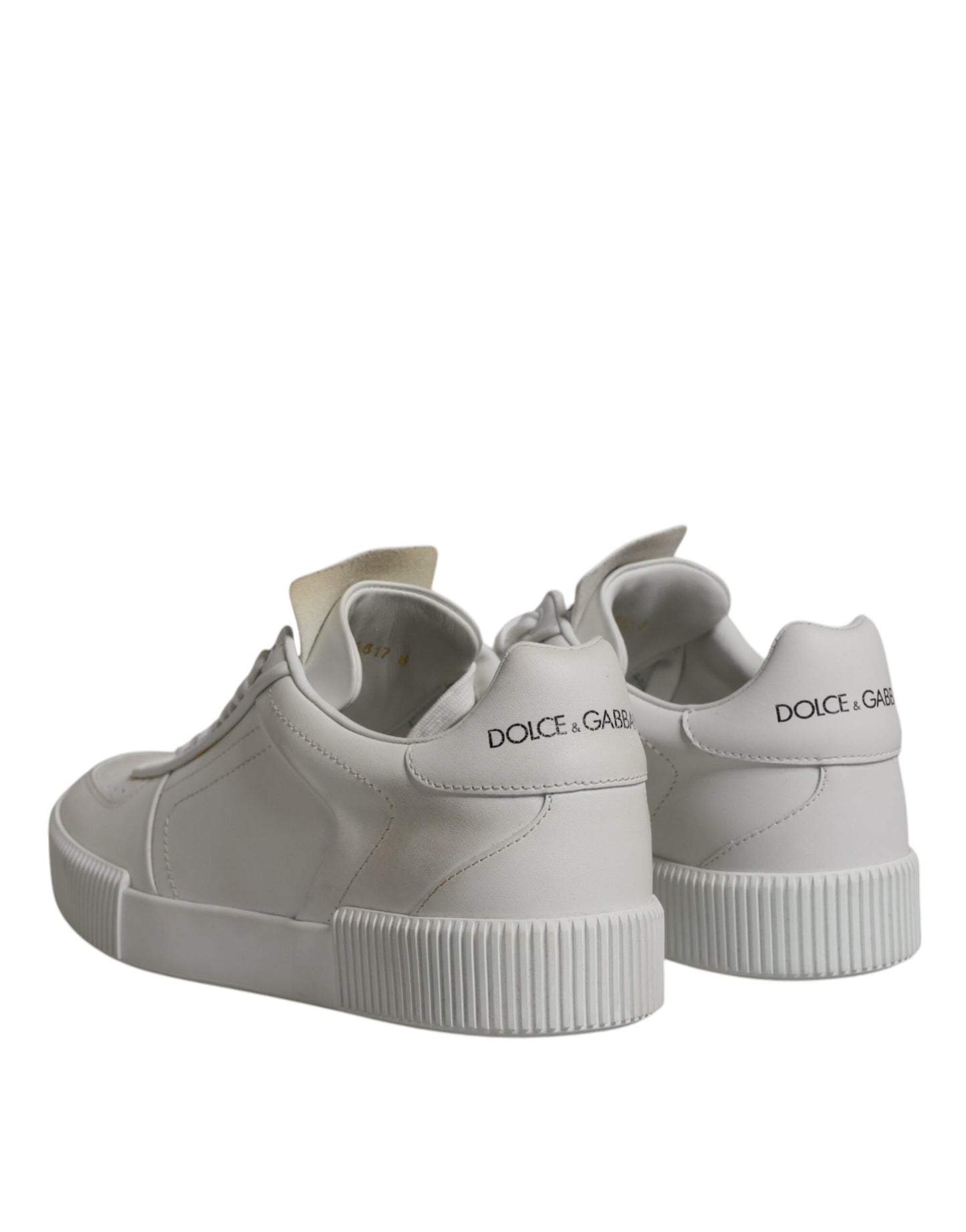 Zapatillas Dolce & Gabbana Miami Bajas de Cuero Blancas