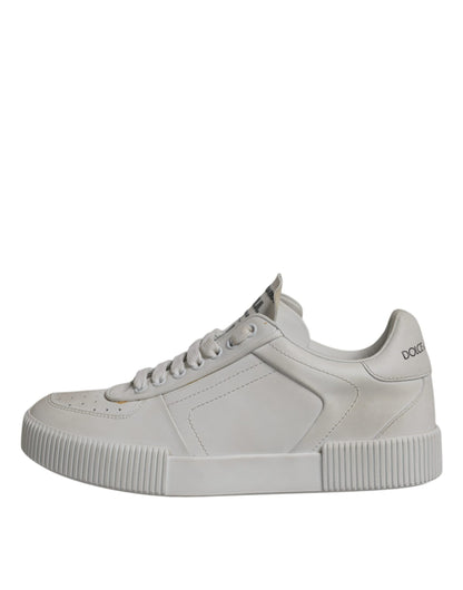 Zapatillas Dolce & Gabbana Miami Bajas de Cuero Blancas