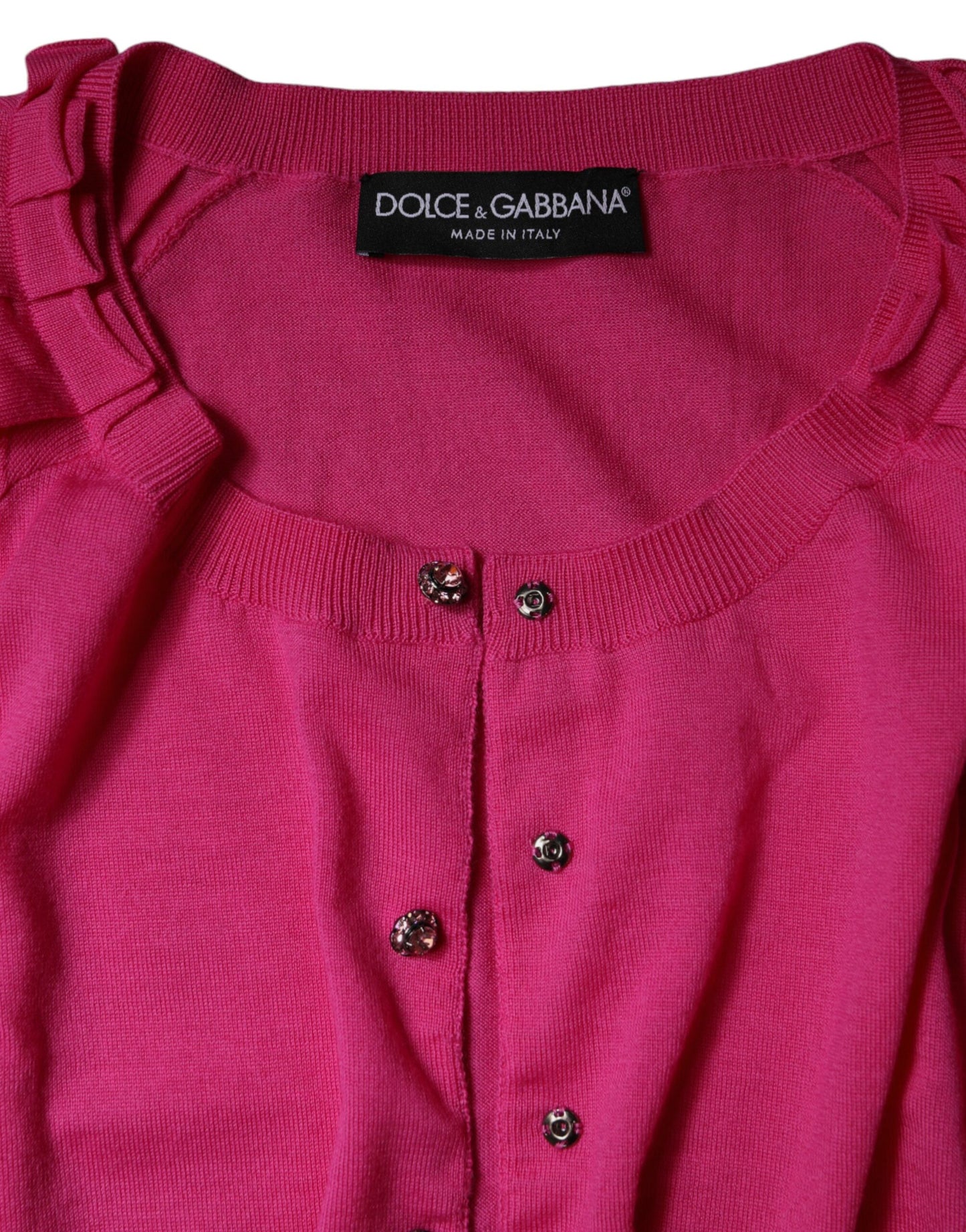 Cárdigan de Lana Rosa Abotonado Dolce & Gabbana