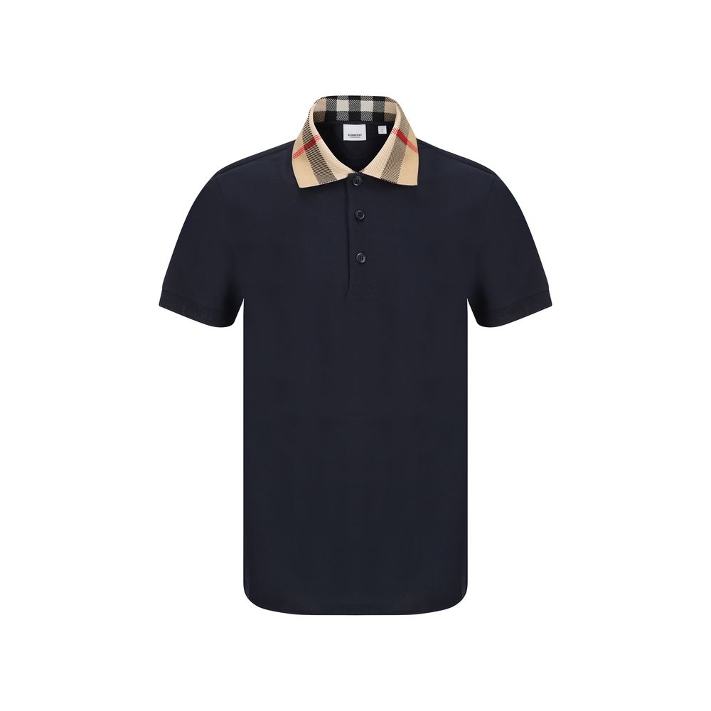 Camiseta Polo De Algodón Azul Burberry Diseño Atemporal Y Confortable