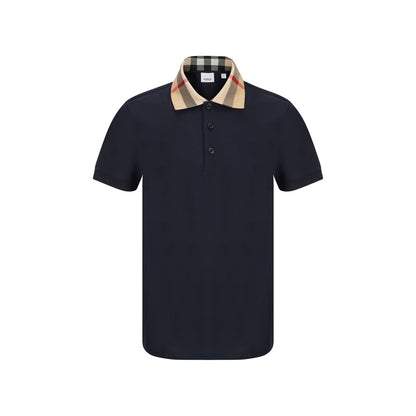 Camiseta Polo De Algodón Azul Burberry Diseño Atemporal Y Confortable