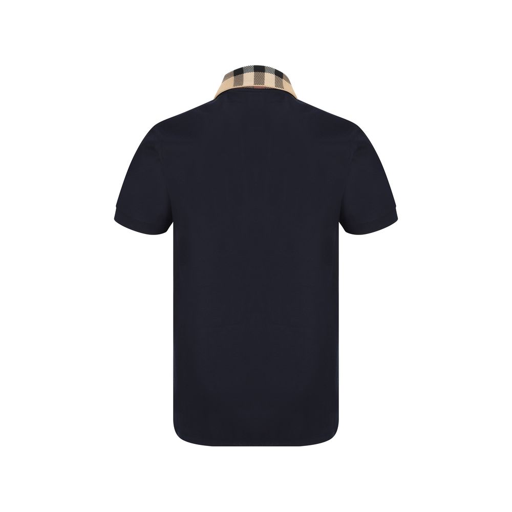 Camiseta Polo De Algodón Azul Burberry Diseño Atemporal Y Confortable