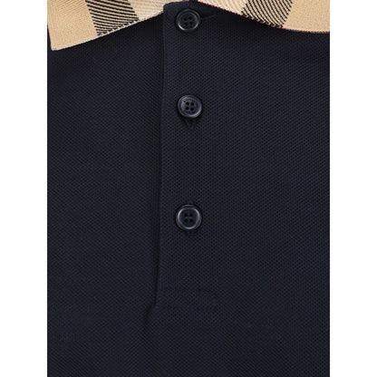 Camiseta Polo De Algodón Azul Burberry Diseño Atemporal Y Confortable