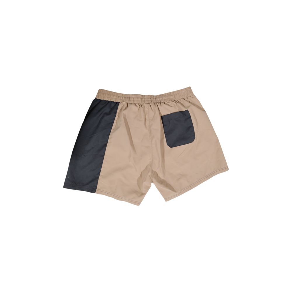 Traje de baño slip de poliéster beige de Hugo Boss