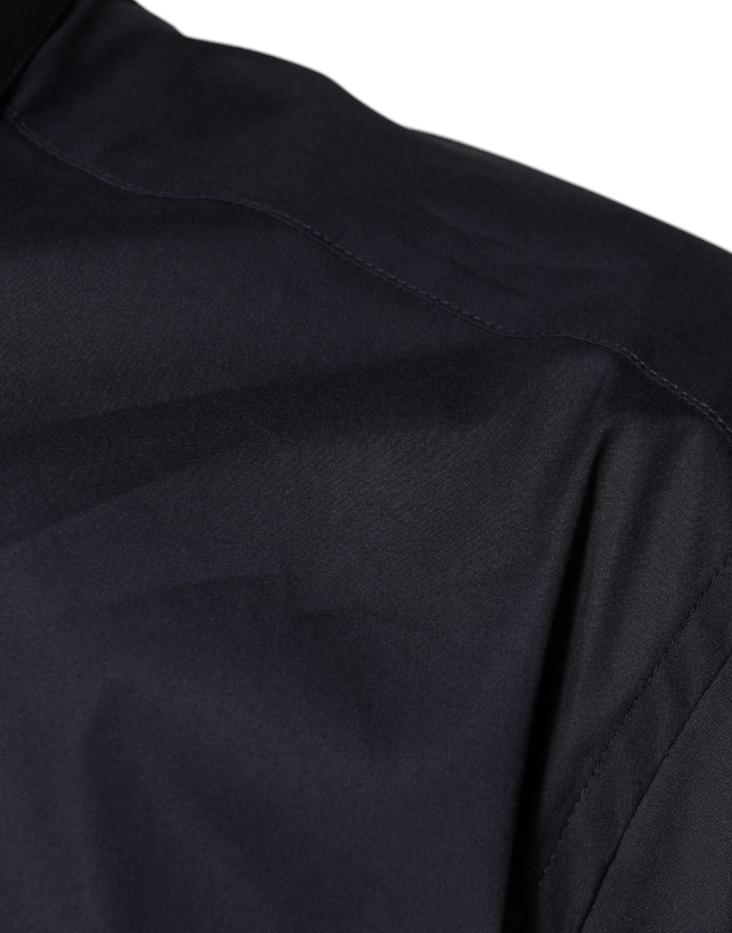 Dolce & Gabbana Camisa de vestir formal DORADA de mezcla de algodón negra