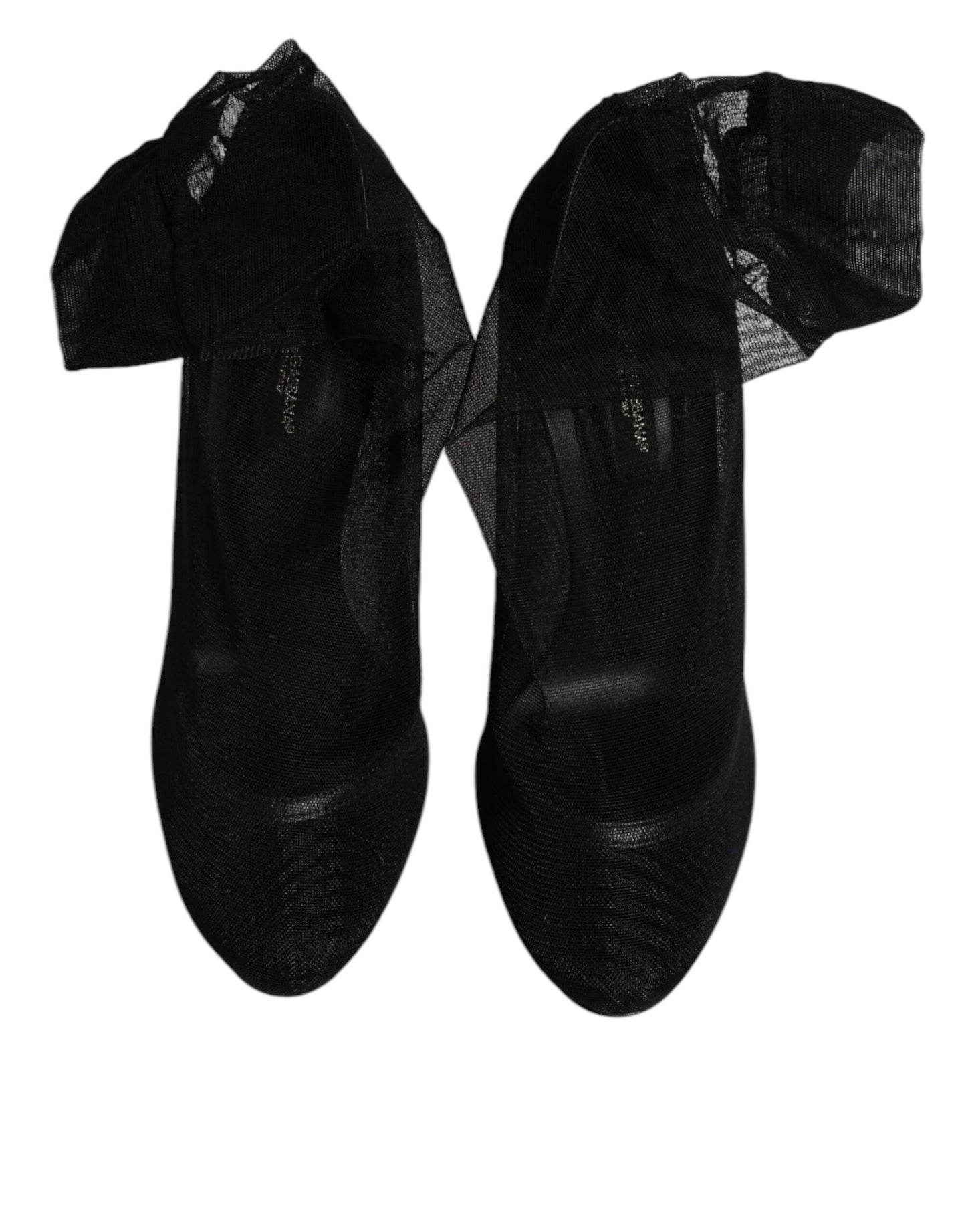 Botines estilo calcetín de malla de nailon negros de Dolce & Gabbana