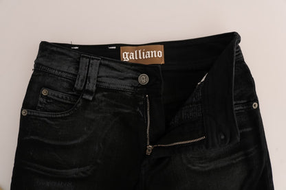 Vaqueros John Galliano Gris Lavado Algodón Elástico Corte Regular