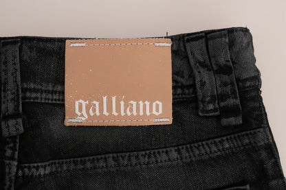 Vaqueros John Galliano Gris Lavado Algodón Elástico Corte Regular