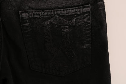 Vaqueros John Galliano Gris Lavado Algodón Elástico Corte Regular
