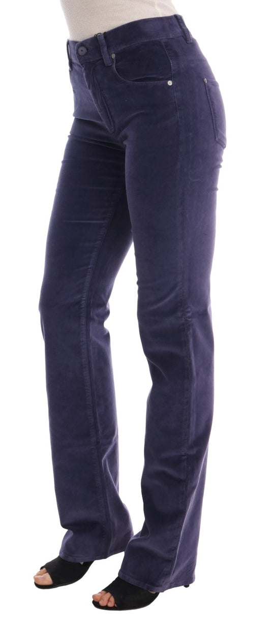 Pantalones pitillo de pana elástica morados de Ermanno Scervino