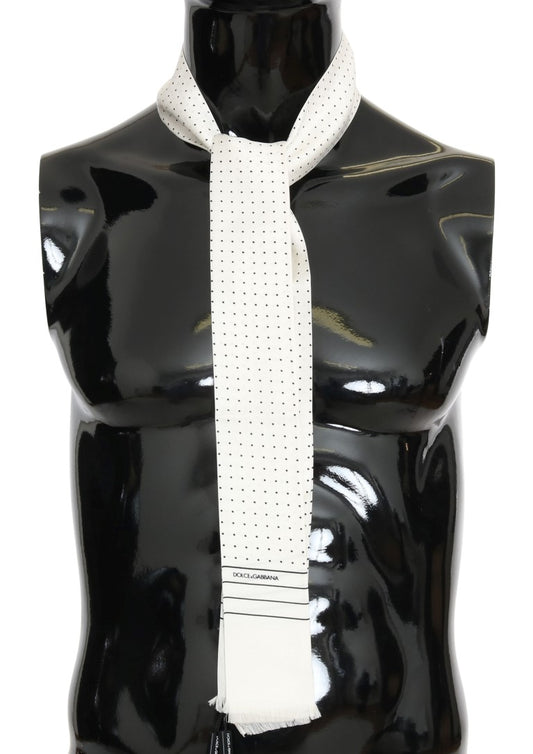 Pañuelo estrecho de seda con lunares blancos de Dolce & Gabbana