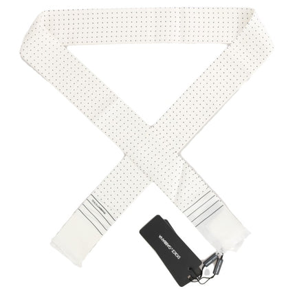 Pañuelo estrecho de seda con lunares blancos de Dolce & Gabbana