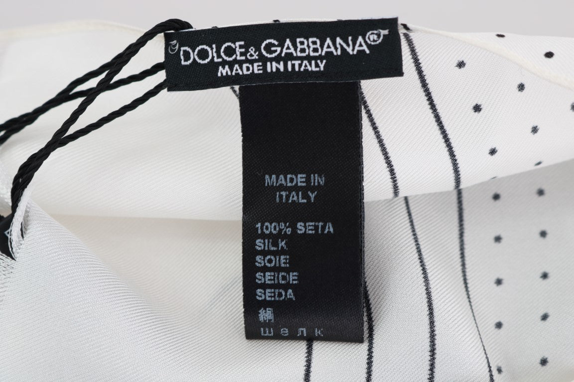 Pañuelo estrecho de seda con lunares blancos de Dolce & Gabbana