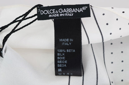 Pañuelo estrecho de seda con lunares blancos de Dolce & Gabbana