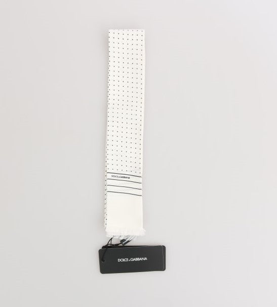 Pañuelo estrecho de seda con lunares blancos de Dolce & Gabbana