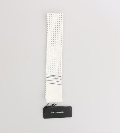 Pañuelo estrecho de seda con lunares blancos de Dolce & Gabbana