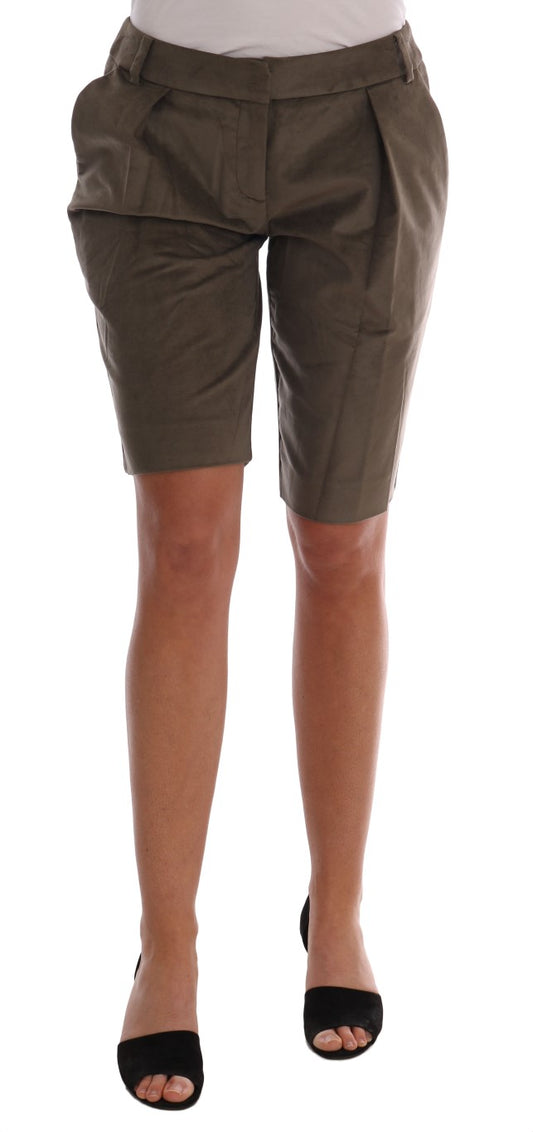 Pantalones cortos bermuda de terciopelo marrón de Ermanno Scervino