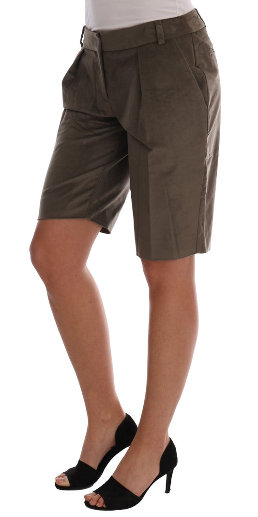 Pantalones cortos bermuda de terciopelo marrón de Ermanno Scervino