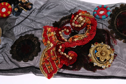 Calcetines elásticos negros con cristales Carretto de Dolce & Gabbana
