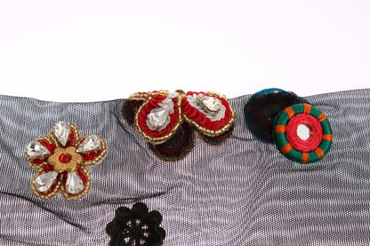 Calcetines elásticos negros con cristales Carretto de Dolce & Gabbana