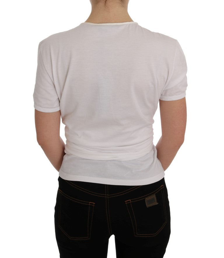 Camiseta Dolce & Gabbana de algodón y seda blanca