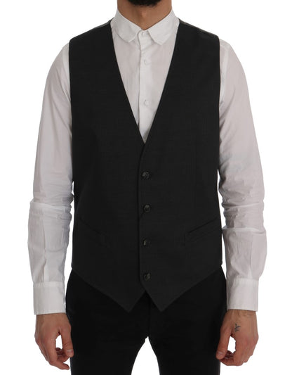 Chaleco Dolce & Gabbana de algodón y rayón gris STAFF