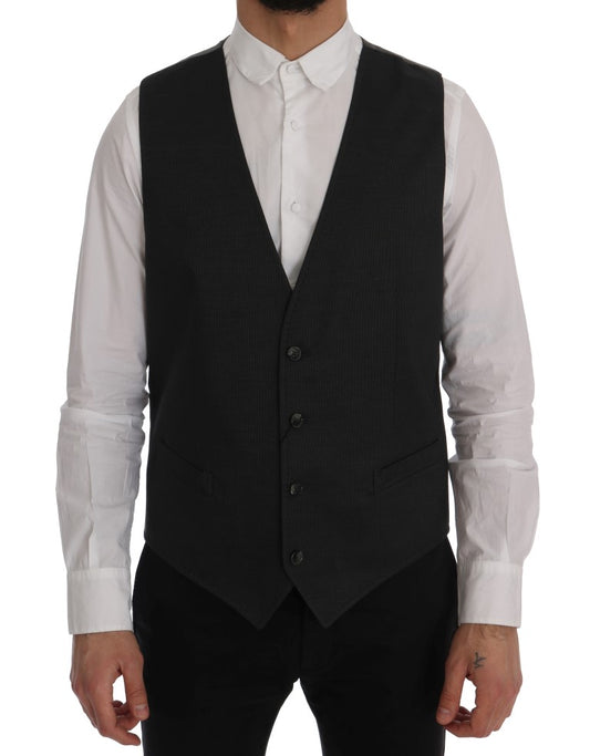 Chaleco Dolce & Gabbana de algodón y rayón gris STAFF
