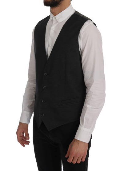 Chaleco Dolce & Gabbana de algodón y rayón gris STAFF