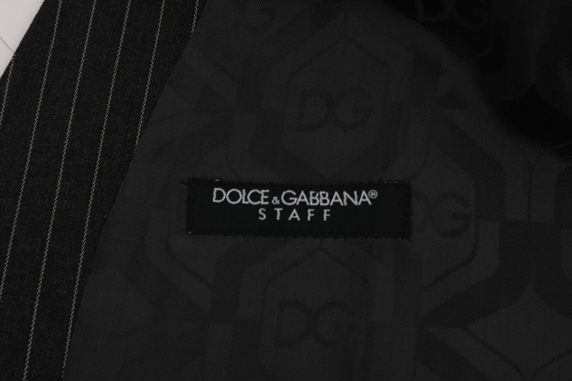 Chaleco elástico de lana gris de Dolce & Gabbana
