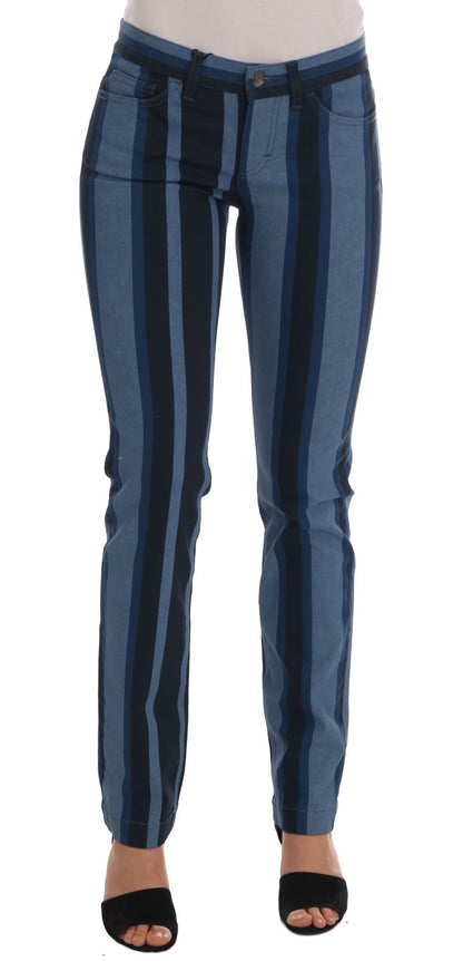 Jeans de algodón a rayas azules GIRLY de Dolce & Gabbana
