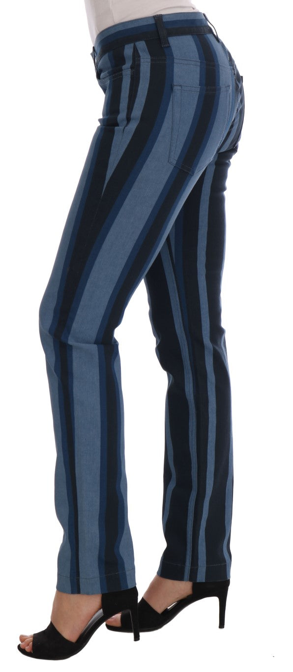 Jeans de algodón a rayas azules GIRLY de Dolce & Gabbana