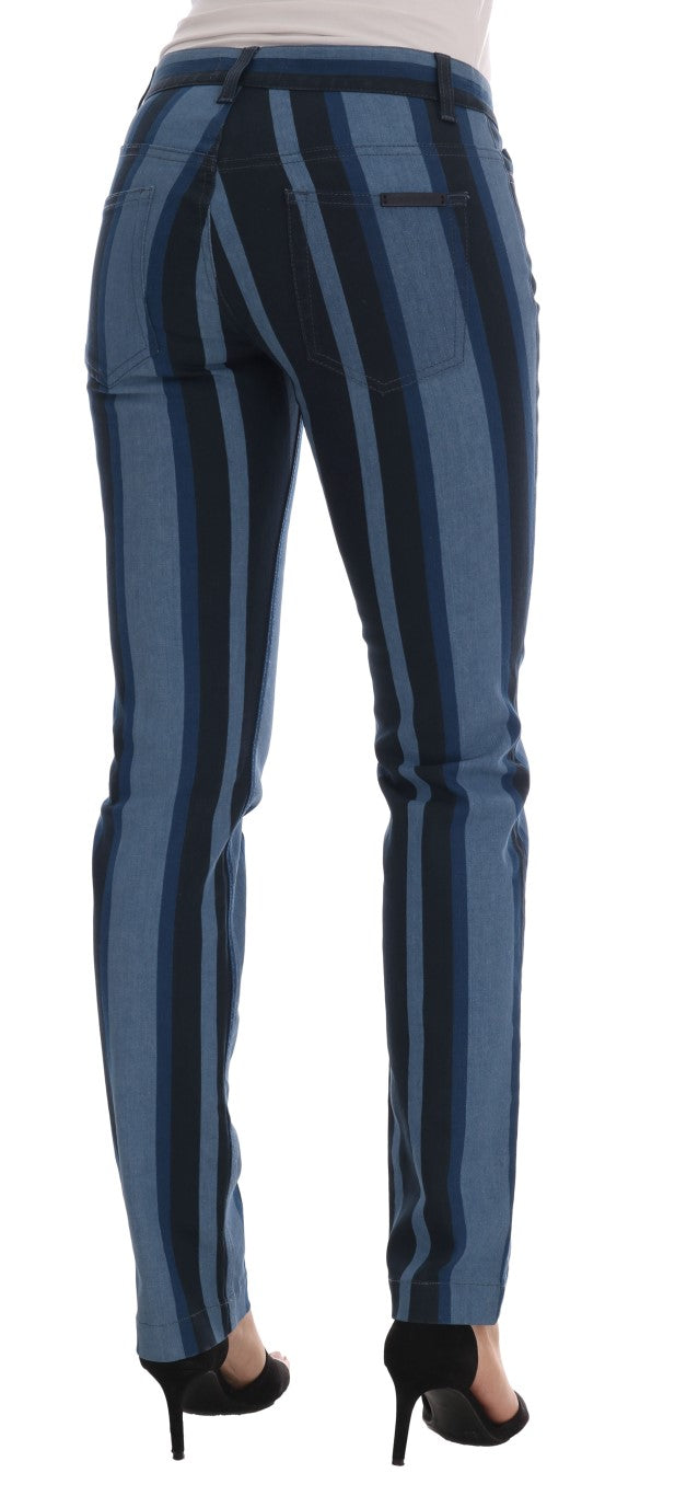 Jeans de algodón a rayas azules GIRLY de Dolce & Gabbana