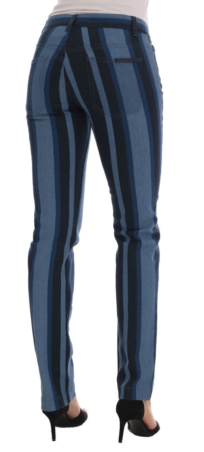 Jeans de algodón a rayas azules GIRLY de Dolce & Gabbana