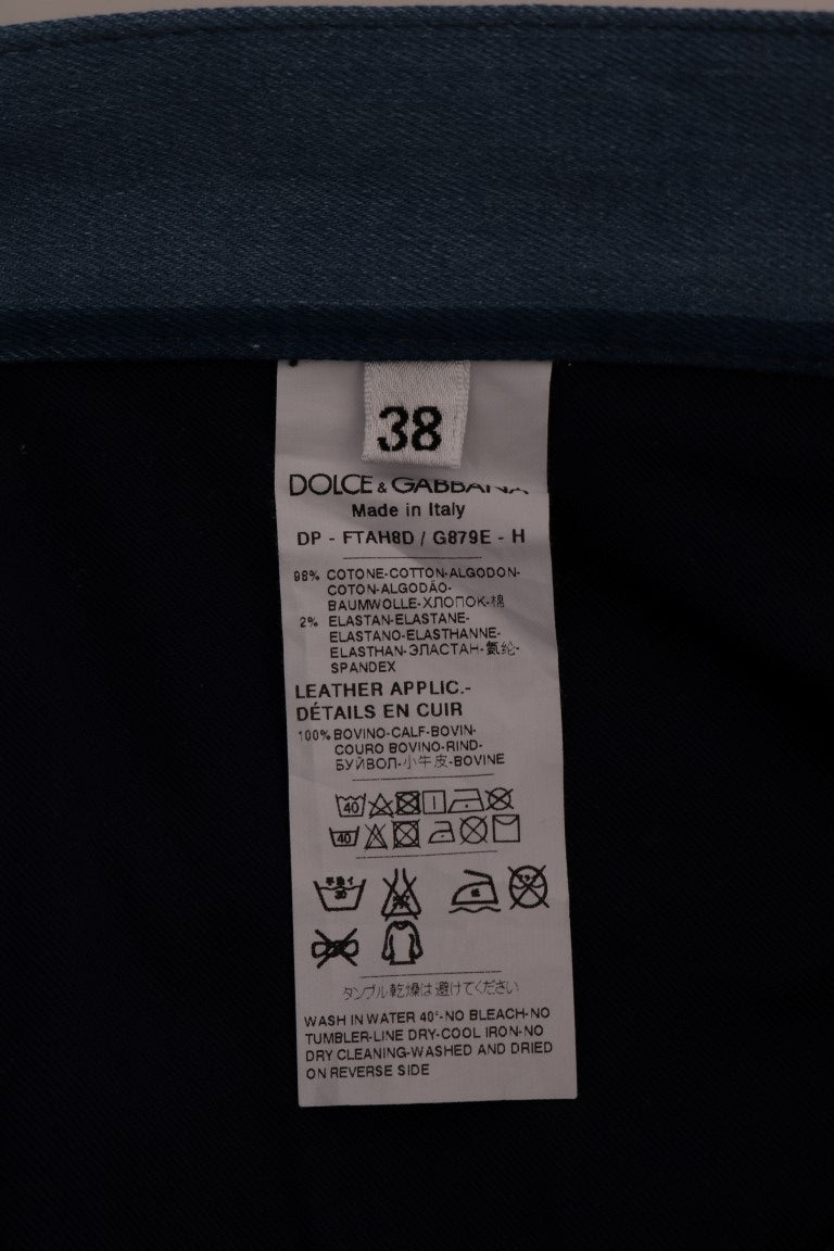 Jeans de algodón a rayas azules GIRLY de Dolce & Gabbana