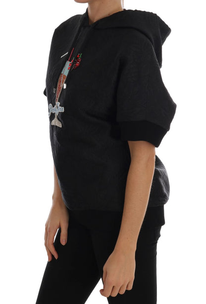 Sudadera con capucha y cristales Black Fairy Tale de Dolce & Gabbana