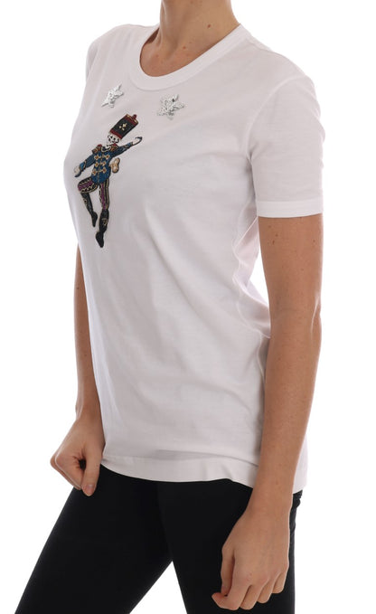 Camiseta Blanca de Algodón "Cuento de Hadas" de Dolce & Gabbana