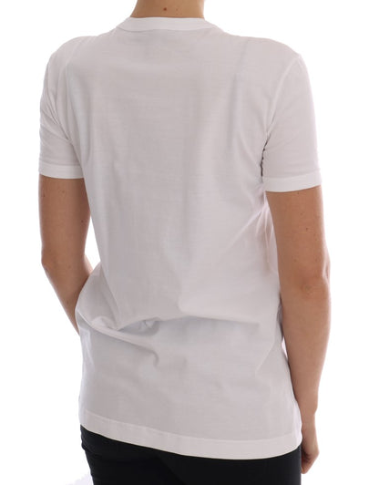 Camiseta Blanca de Algodón "Cuento de Hadas" de Dolce & Gabbana