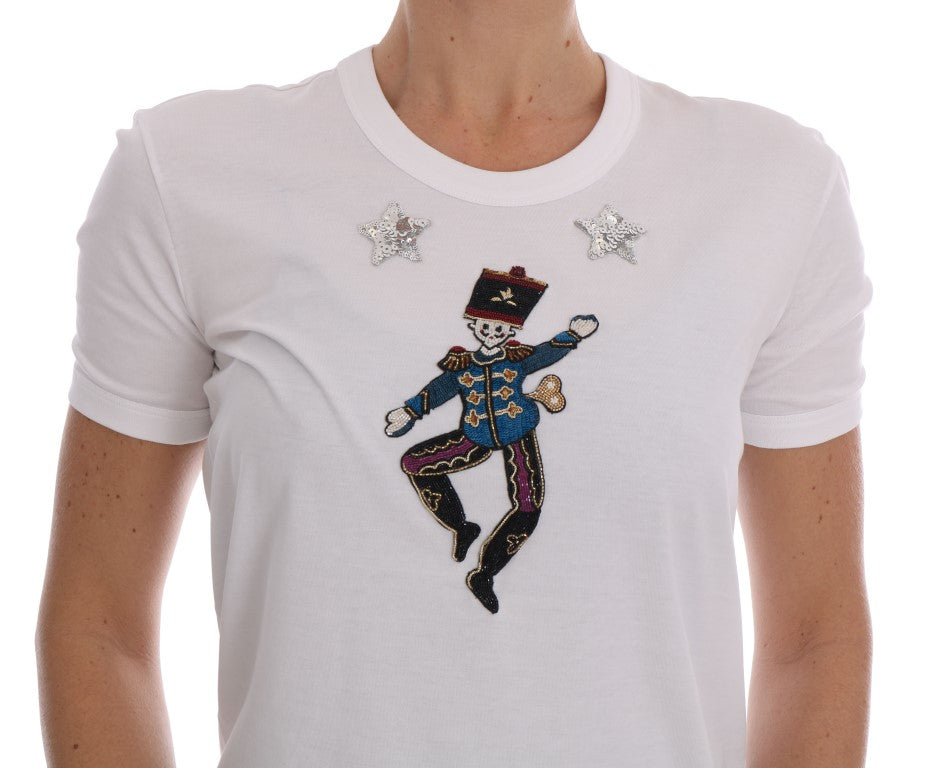 Camiseta Blanca de Algodón "Cuento de Hadas" de Dolce & Gabbana