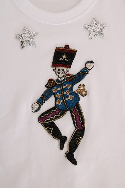 Camiseta Blanca de Algodón "Cuento de Hadas" de Dolce & Gabbana